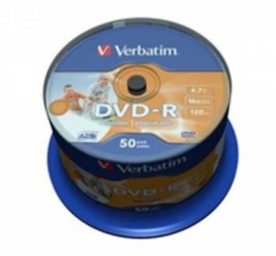 DVD-R Verbatim 16x spindl po 50ks Printable NO ID