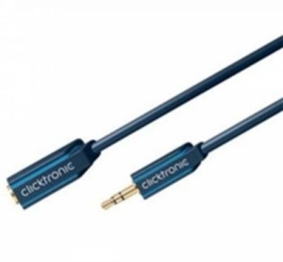 ClickTronic HQ OFC kabel Jack 3,5mm - Jack 3,5mm stereo, M/F, 1,5m