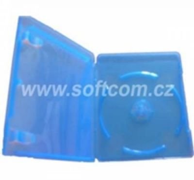 Blu-Ray DVD box for 1 disc, 12 mm spine, super clear blue, with booklet