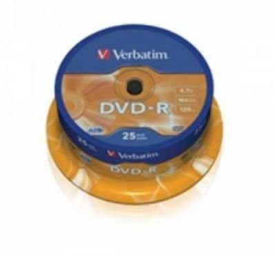 DVD-R Verbatim 16x spindl po 25ks