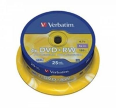 DVD+RW 4.7GB Verbatim-Plus 4x  spindl po 25ks