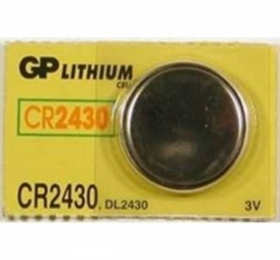Baterie GP CR2430 lithiová, 3V, 24,5x3mm, 280mAh