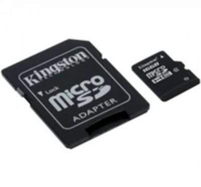 Kingston micro SDHC karta 16GB Class 4 + adapter