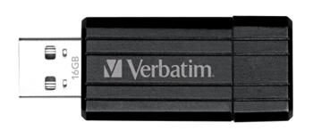 VERBATIM 16GB USB Flash 2.0 PIN STRIPE černý P-blist