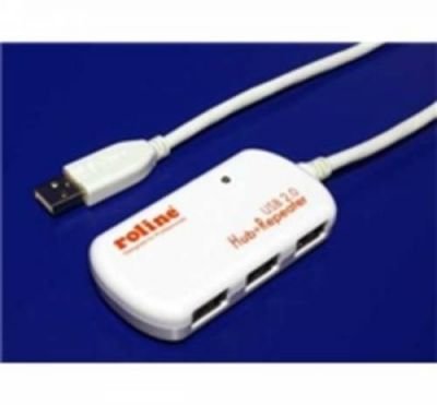 USB 2.0 Hub 4porty s prodlužovacím adaptérem, 12m