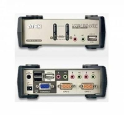 Aten CS-1732B 2-port KVMP USB+PS/2, usb hub, audio, 1.2m kabely