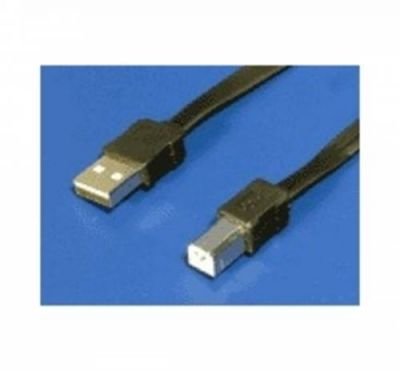 USB 2.0 kabel A-B 1,8m Roline černý plochý