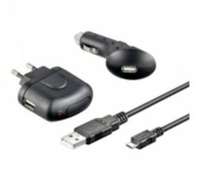 Nabíjecí zdroj s konektorem micro USB pro mobilní telefony na 230V a do automobilu 1A