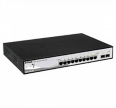 D-Link DGS-1210-10P 10-port Gigabit PoE Smart Switch, 8x gigabit, 2x gigabit/SFP