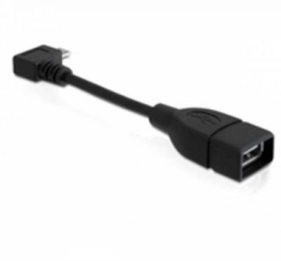 USB redukce micro-B samec pravoúhlý > USB 2.0-A samice OTG 11cm