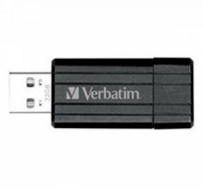 VERBATIM Flash Disk 64GB Store 'n' Go PinStripe USB 2.0, černá
