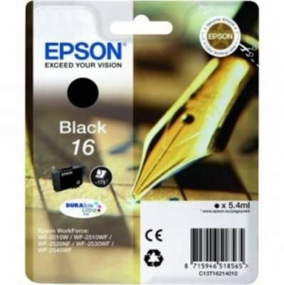 Epson Ink T1621, 16 originál černá C13T16214012