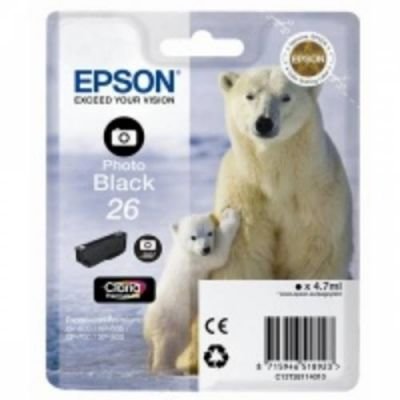 Epson 26 T2611 foto černá (photo black) originální cartridge
