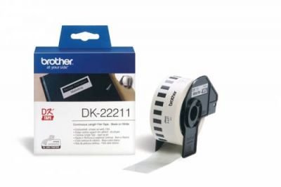 Brother DK-22211 etikety v roli 29 mm x 15.24 m fólie bílá 1 ks trvalé DK22211 univerzální etikety