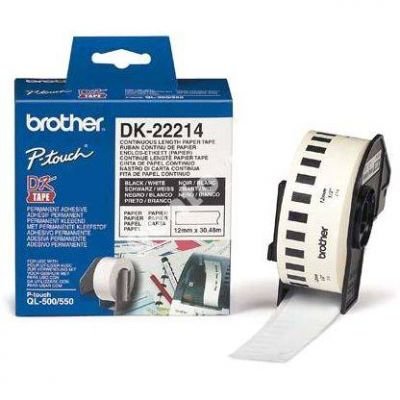 Brother DK-22214, 12mm x 30,48m, papírová role