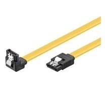 SATA III kabel 6 Gb/s, 0,7m se západkami žlutý lomený
