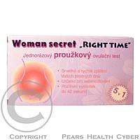 Ovulační test Woman Secret Right Time proužkový 5v1
