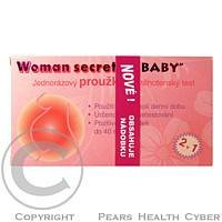 Woman Secret Těhotenský test BABY proužkový 2v1 2 ks