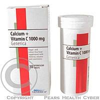 GENERICA Calcium + vitamin C 1000 mg 10 tablet