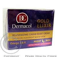 Dermacol Gold Elixir 50 ml regenerační noční krém proti vráskám pro ženy