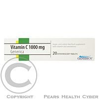 GENERICA spol. s r.o. GENERICA Vitamin C 1000 mg tbl eff 1x20 ks 20 ks