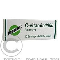 C-VITAMIN 1000 PHARMAVIT  10X1000MG Šumivé tablety