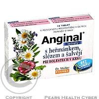 Anginal tablety s heřmánkem + slézem tbl. 16