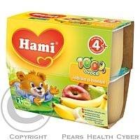 Danone Group Hami ovocný příkrm 100% ovoce Jablko a banán první lžička (od ukonč. 4. měsíce) 4x100 g (400 g) 4 x 100 g