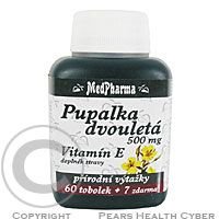 Medpharma Pupalka dvouletá 500 mg + Vitamín E 67 tobolek