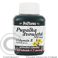 MedPharma Pupalka dvouletá 500mg + vitamín E tob. 67