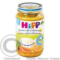 HiPP Bio zelenina a rýže s telecím masem 220g