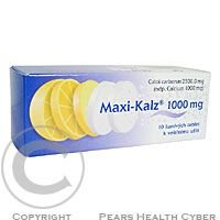 MAXI-KALZ 1000  10X1000MG Šumivé tablety