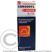 GlaxoSmithKline Slovakia s.r.o. CORSODYL 0,1% roztok 1x200 ml 200 ml