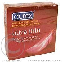 Durex Feel Thin Classic tenké kondomy se silikonovým lubrikačním gelem 3 ks pro muže