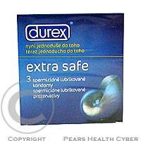 Durex Extra Safe Thicker silnější kondomy se silikonovým lubrikačním gelem 3 ks