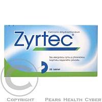 ZYRTEC  20X10MG Potahované tablety