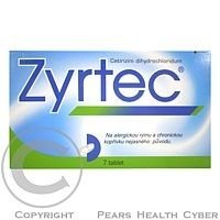 Zyrtec perorální tablety film 10 mg 7 tablet