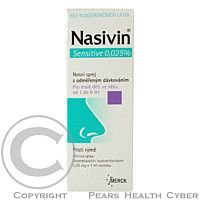 NASIVIN SENSITIVE 0,025 %  1X10ML Roztok ve spreji