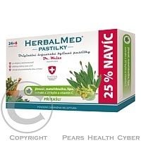 HerbalMed Dr.Weiss pastilky Jitrocel, máta, lípa, vitamin C 24+6 pastilek