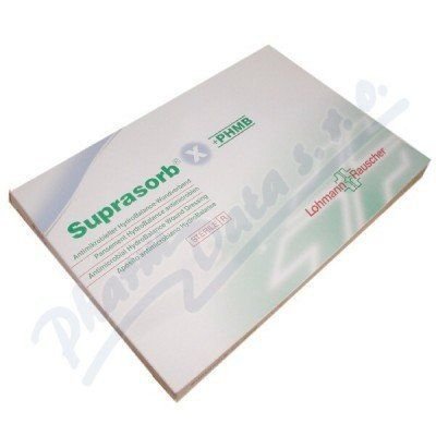 Krytí Suprasorb X+PHMB 9x9cm 5ks antimikrobiotické sterilní