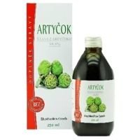 Artyčok - 99,8% šťáva z artyčoku 250 ml - při nákupu 2 kusů Zelený ječmen 60 kapslí ZDARMA