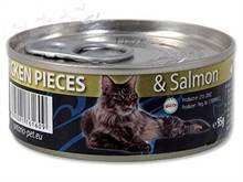 Konzerva Ontario Chicken Pieces + Salmon 95g