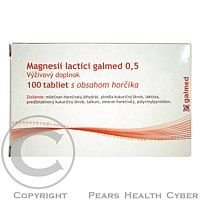 GALMED Magnesii lactici 0,5 g 100 tablet