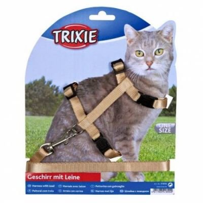 Postroj (trixie) CAT s rychlouzávěry a vodítkem - 26-43cm/1cm