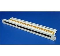 Patchpanel 19'' kat. 6 UTP, 24p, šedý s osazením