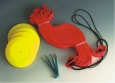 Pokorný sítě lajny beach volejbal Sport s ukotvením /červené/  PVC popruh 5 cm - dle obrázku
