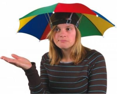 Deštník na hlavu - barevný