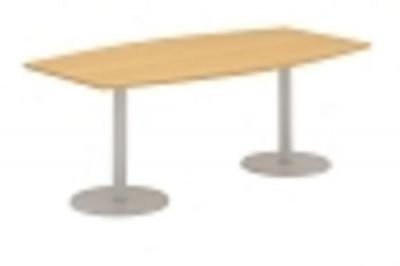 Jednací stůl sud 200x110 cm - centrální kovové podnoží A-4S-200x110