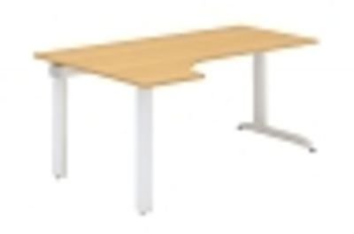 ERGO kancelářský stůl 160x120/80 cm levý - kovové podnoží A-3S-160x120/80 L