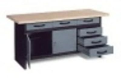 Lehký dílenský stůl - skříňka a zásuvky KDS 1377